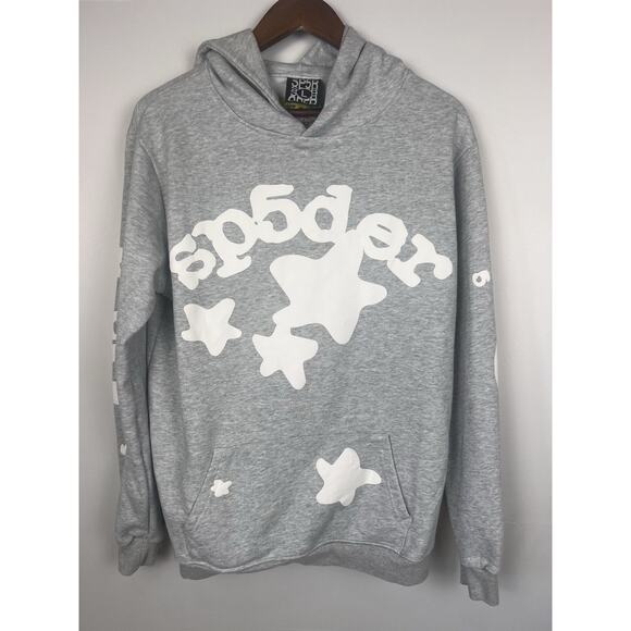 Sp5der Hoodie Beluga – Black Label, Designer Streetwear Sz L - Picture 3 of 11